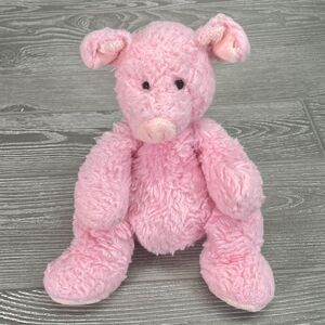 Mary Meyer Pink Pig Plush Floppy Stuffed Farm Animal Soft Shaggy Fluffy Fur